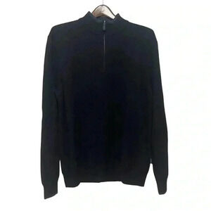 VINEYARD VINES Merino Wool Blend Men's 1/4 Zip Sweater SIZE LARGE Pullover Blue